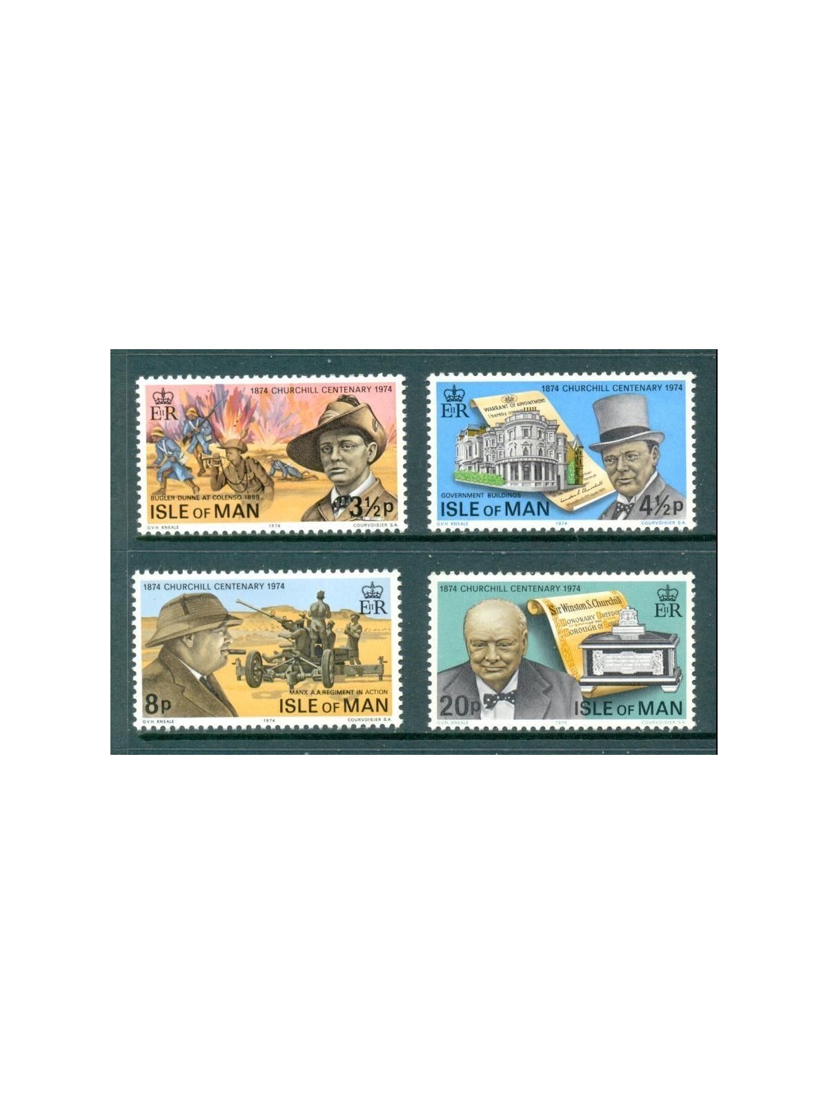 MAN 1974 Sir Winston Churchill 4v MNH**