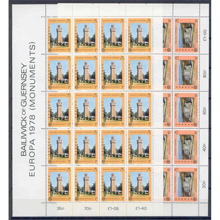 GUERNSEY 1978 Europe 2 m/s MNH**