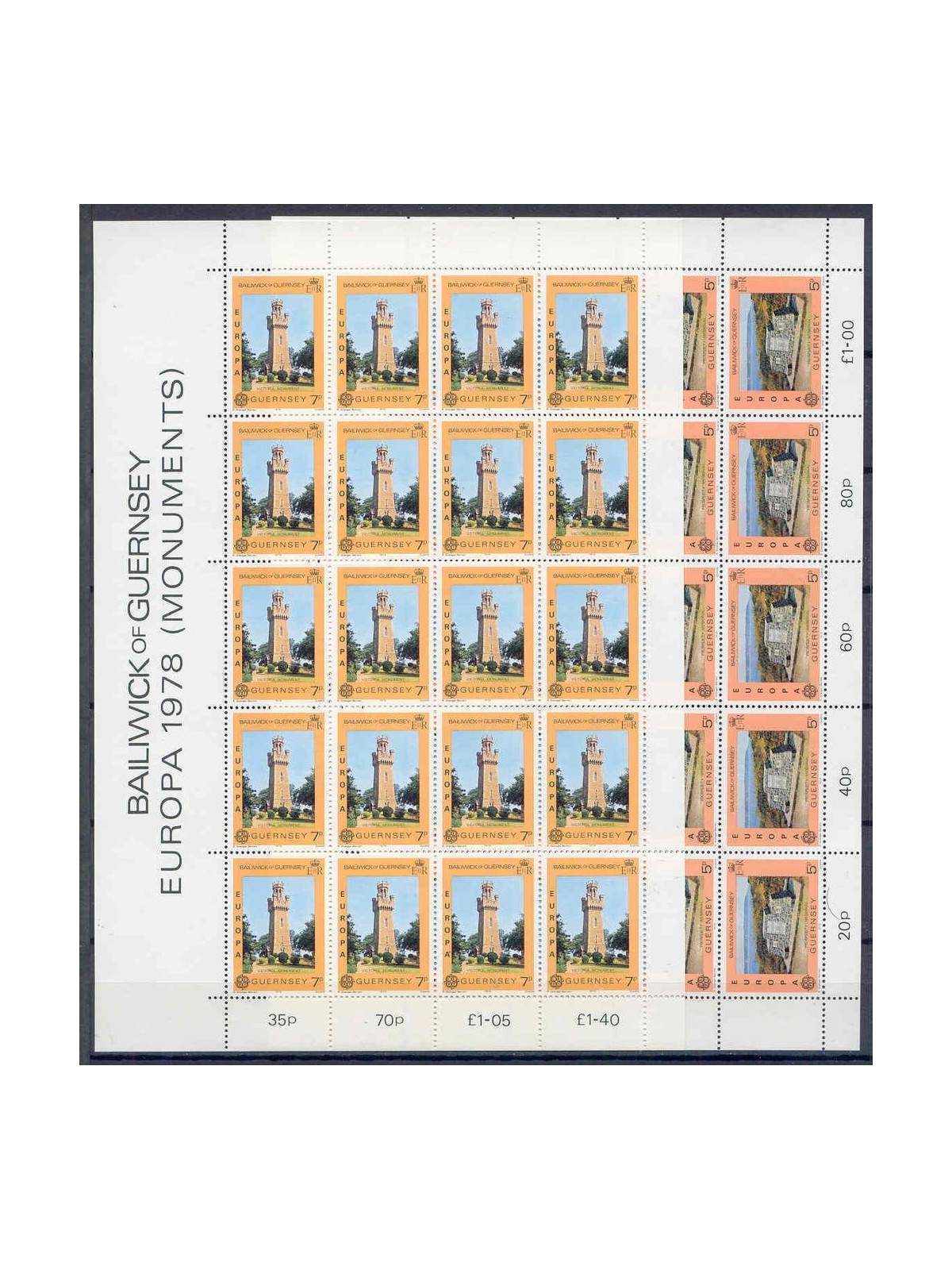 GUERNSEY 1978 Europe 2 m/s MNH**