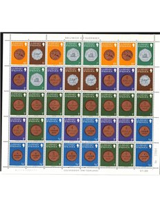GUERNSEY 1979 Serie ordinaria, monete 1 Minifoglio di 40v MNH**