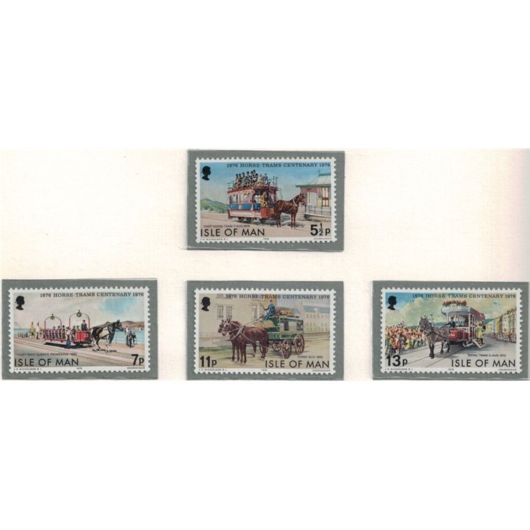 MAN 1976 Tranvie a cavallo 4v MNH**