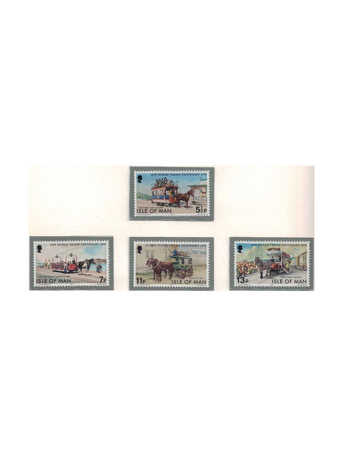 MAN 1976 Tranvie a cavallo 4v MNH**