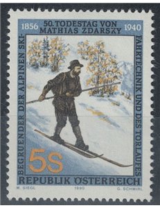 AUSTRIA 1990 Mathias Zdarsky MNH**
