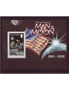 MAN 2009 Anniversary of the first man on the moon 1 s/s MNH**
