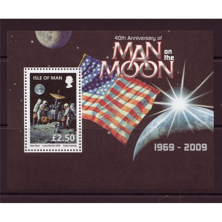 MAN 2009 Anniversary of the first man on the moon 1 s/s MNH**
