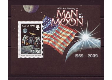 MAN 2009 Anniversary of the first man on the moon 1 s/s MNH**