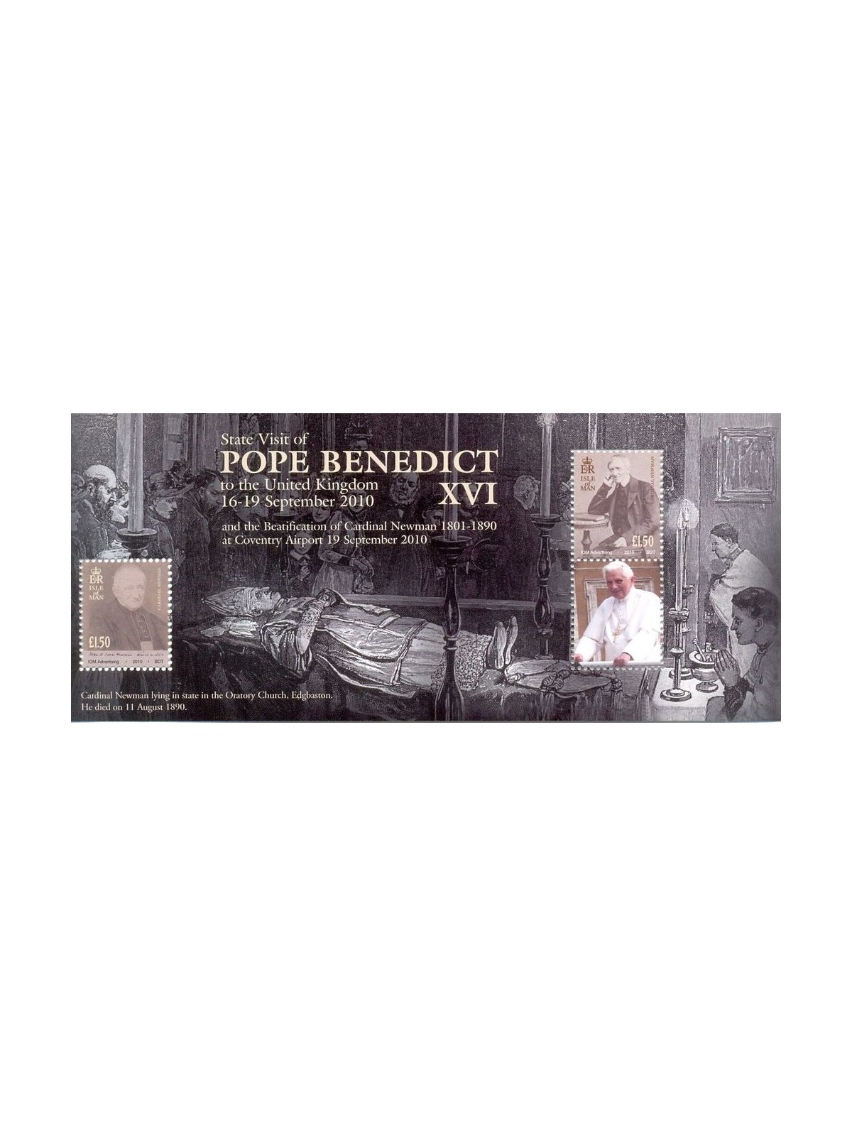 MAN 2010 Pope Benedict XVI 1 s/s MNH**