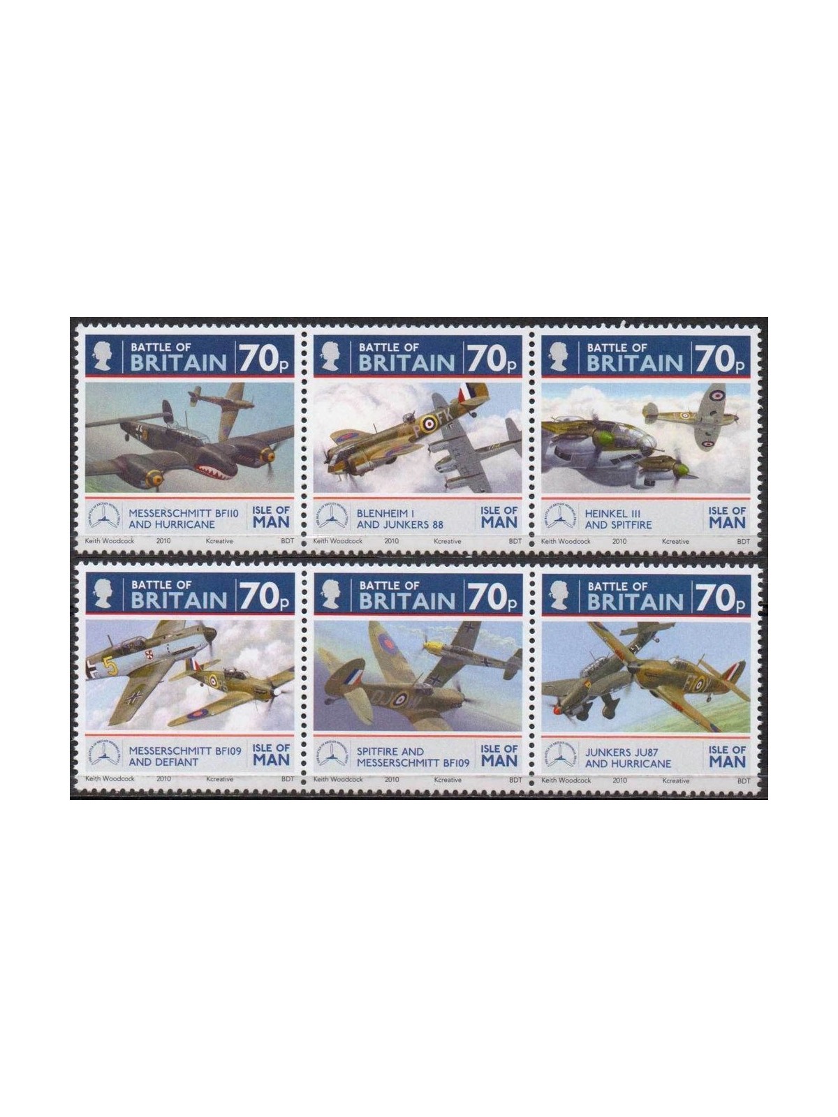 MAN 2010 Anniversario della Battaglia d'Inghilterra 6v MNH**