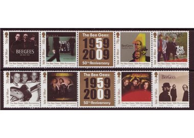 MAN 2009 Cinquantenario Bee Gees 8v MNH**