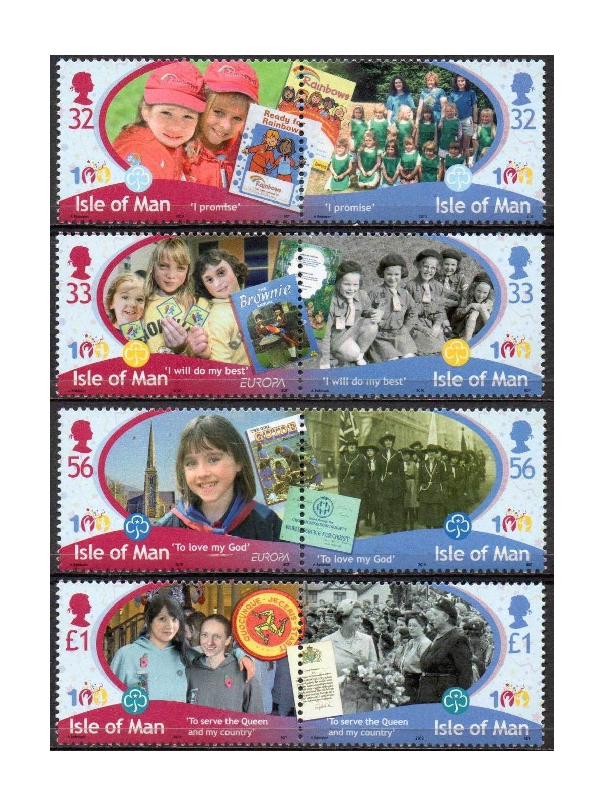 MAN 2010 Centenario delle guide scout 8v MNH**