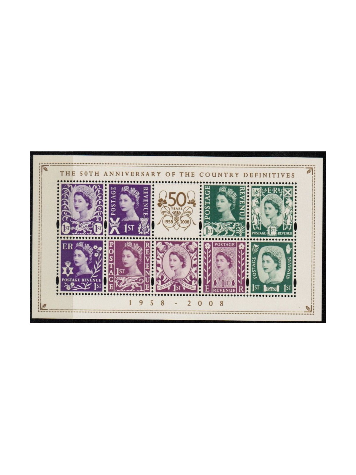 GREAT BRITAIN 2008 50th Anniversary of Regional Stamps 1 s/s MNH**