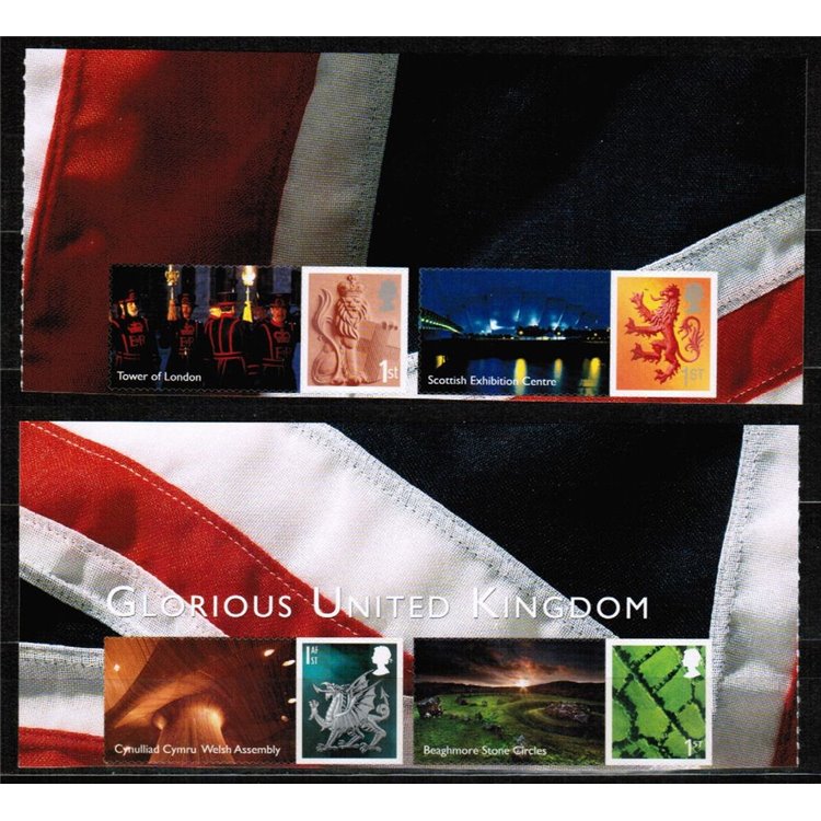 GRAN BRETAGNA 2008 Emblemi regionali 4v MNH**