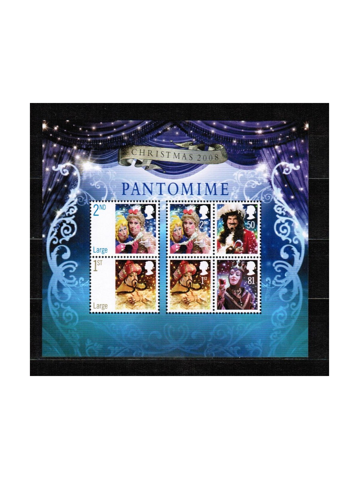 GRAN BRETAGNA 2008 Natale, Pantomime 1 BF MNH**