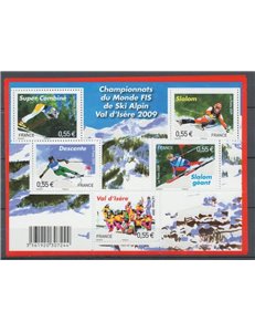 FRANCE 2009 Alpine Ski World Championships s/s MNH**