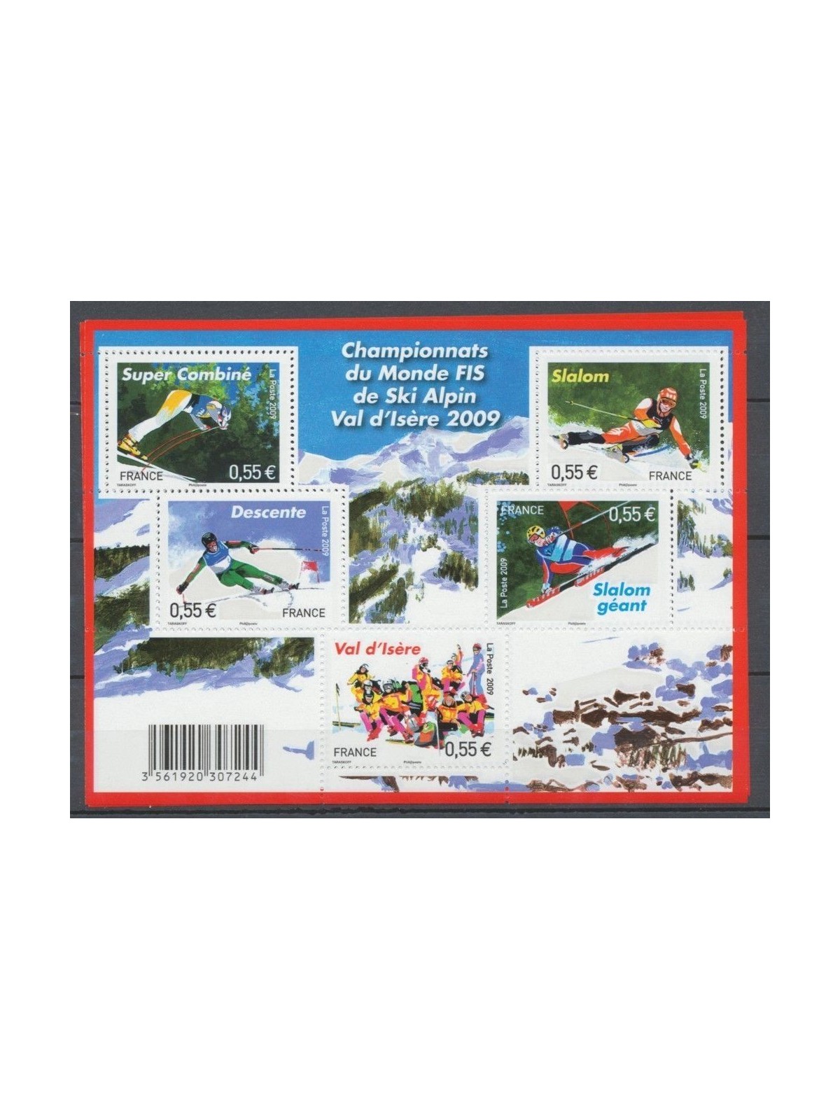 FRANCIA 2009 Mondiale di sci alpino BF MNH**