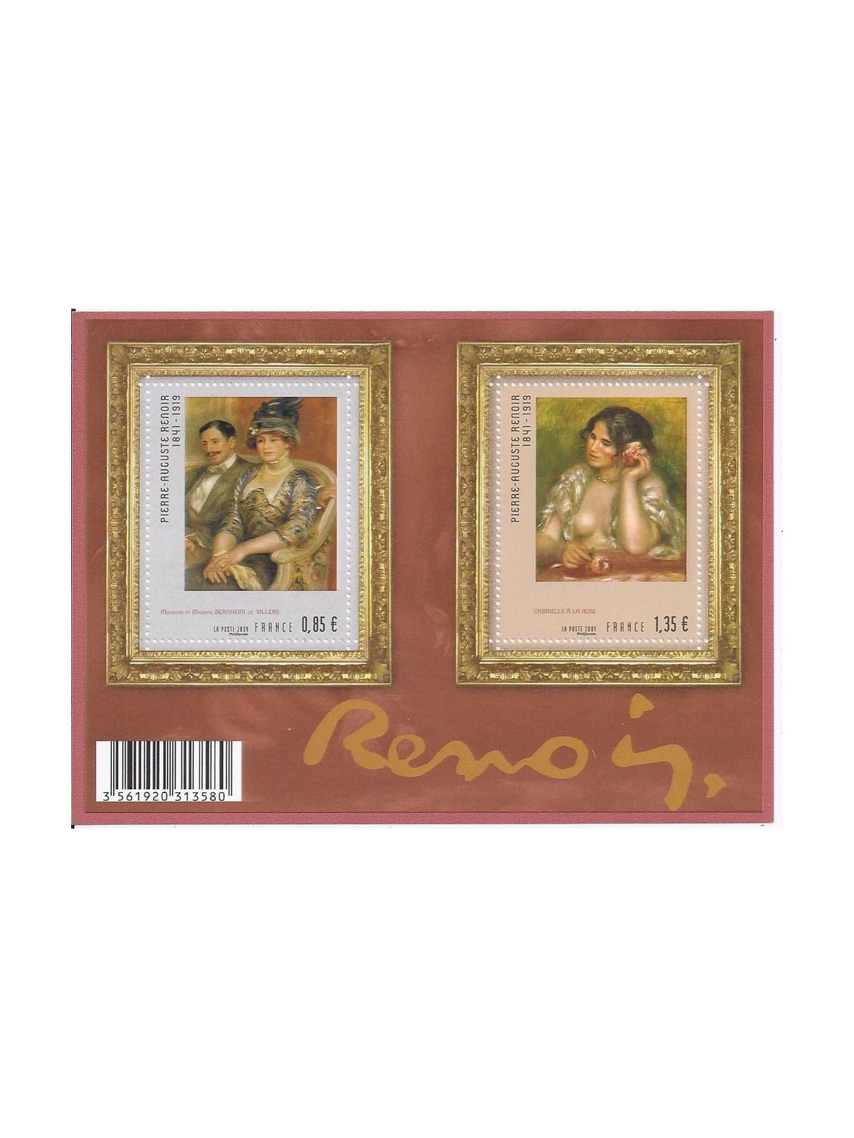 FRANCE 2009 Art (Pierre Auguste Renoir) s/s MNH**