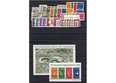 GERMANY BRD 1972 Complete Vintage 43v + 2 s/s MNH**