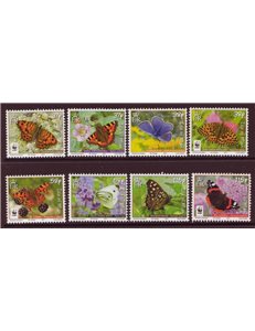 MAN 2011 Butterflies 8v MNH**