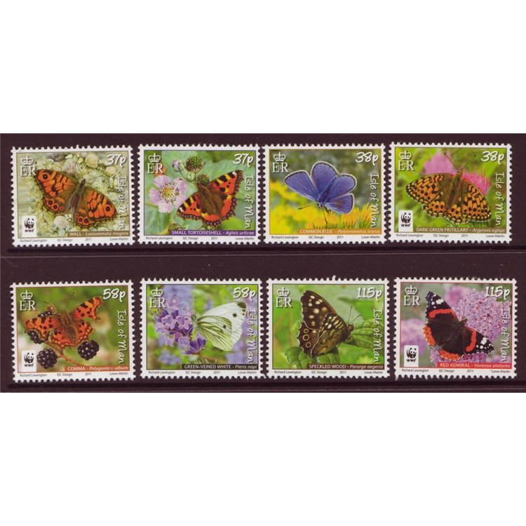 MAN 2011 Butterflies 8v MNH**