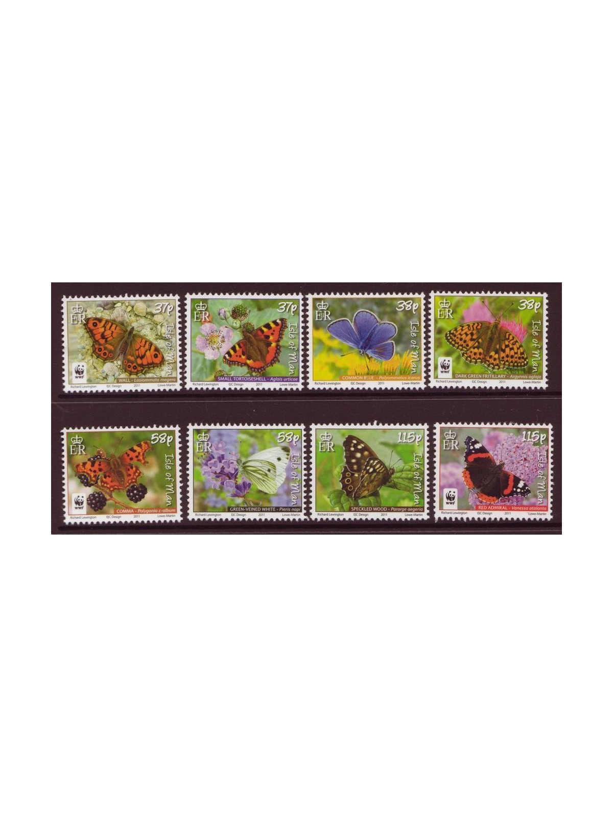 MAN 2011 Butterflies 8v MNH**