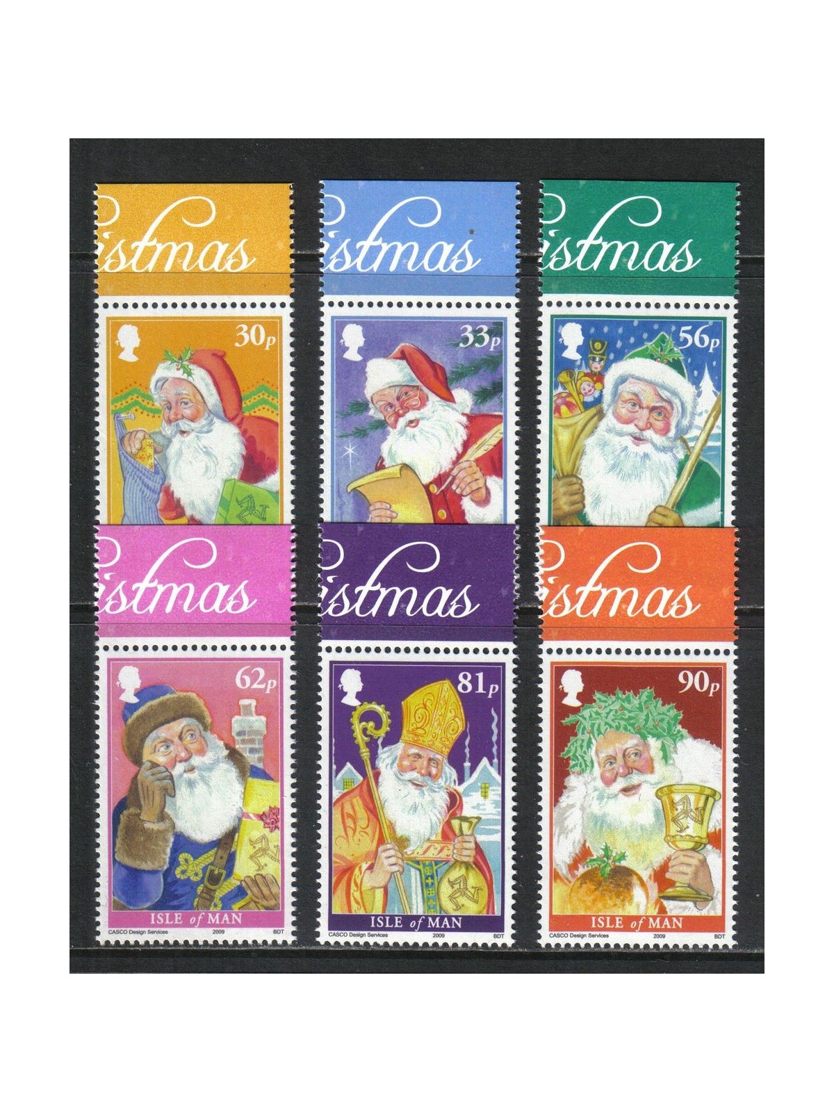 MAN 2009 Christmas 6v MNH**