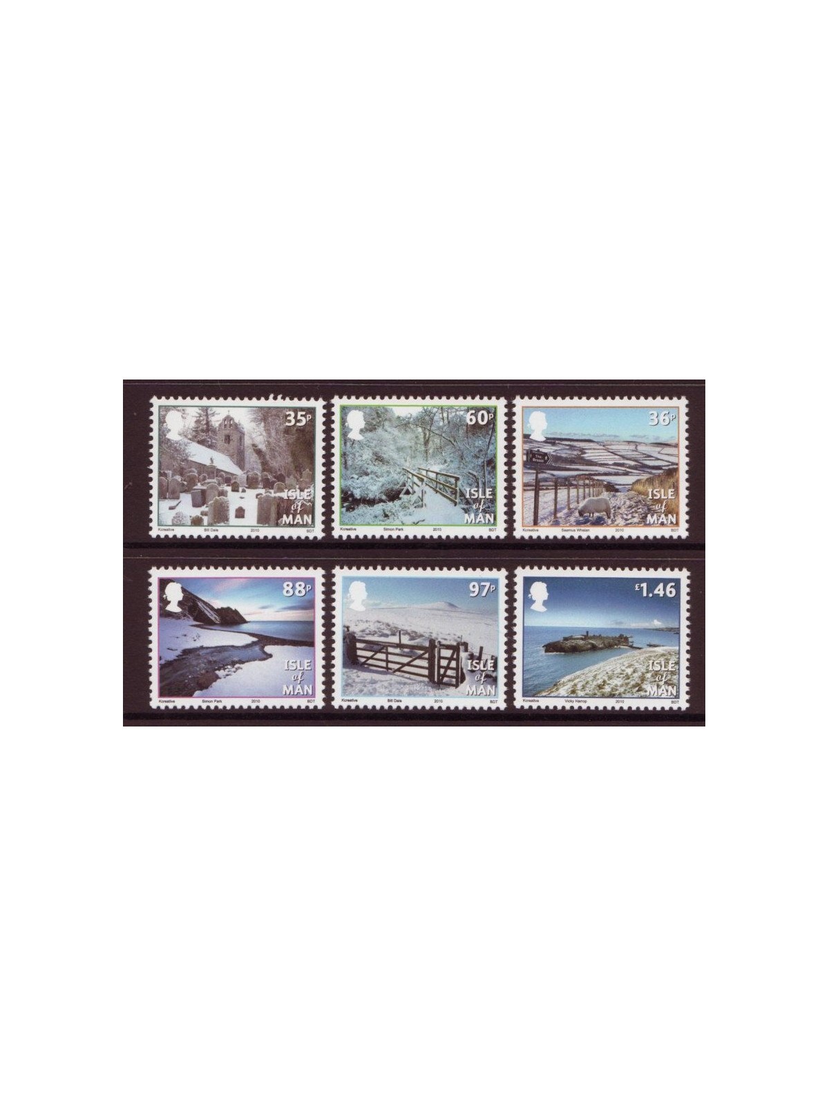 MAN 2010 Winter Landscapes 6v MNH**