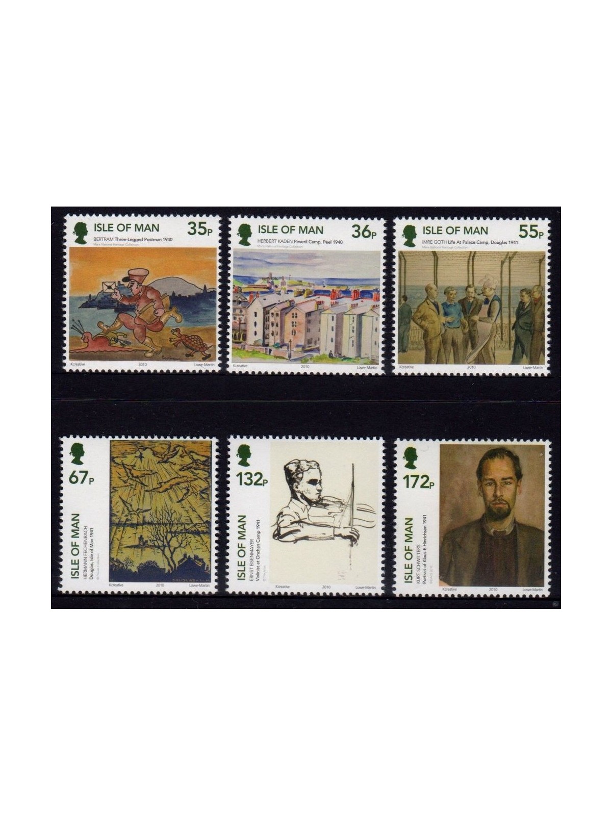MAN 2010 Dipinti 6v MNH**