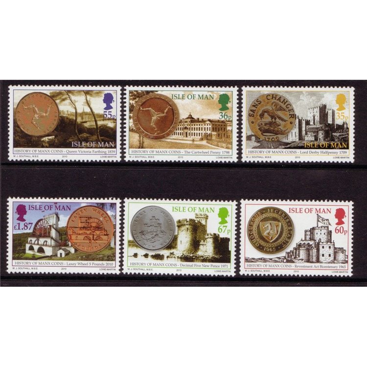 MAN 2010 Storia delle monete 6v MNH**