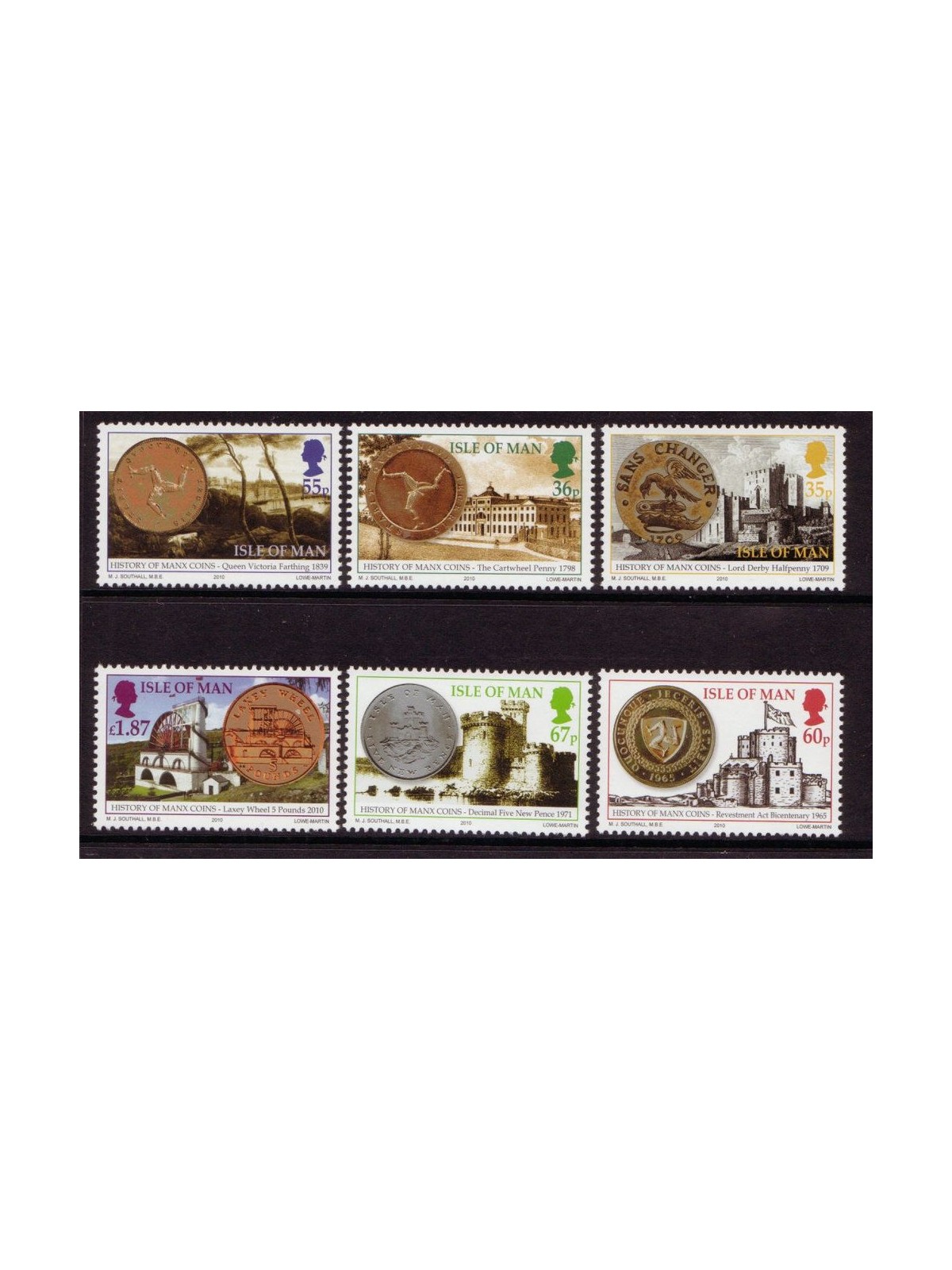 MAN 2010 Storia delle monete 6v MNH**