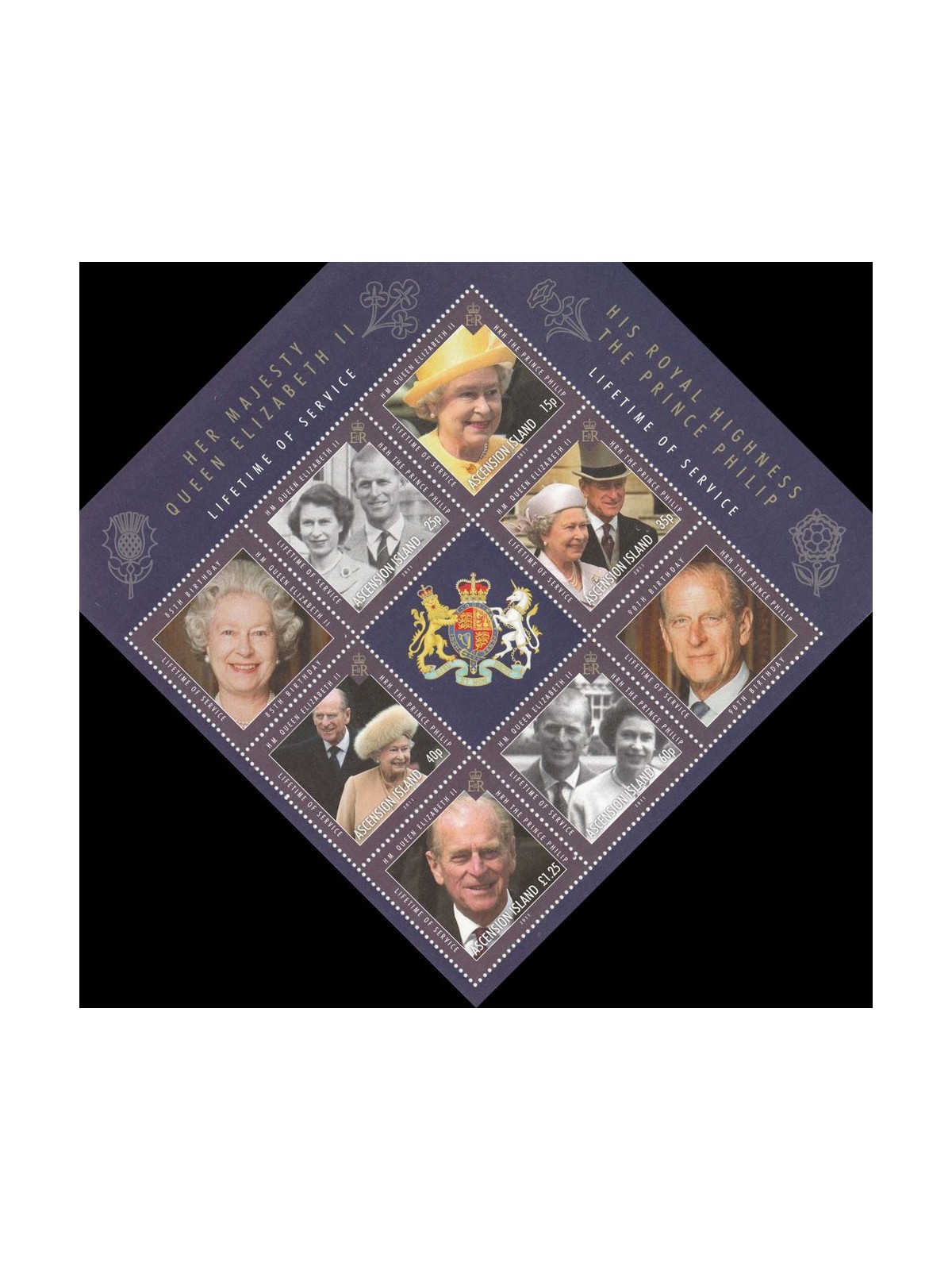 MAN 2011 Regina Elisabetta e Principe Filippo 1 BF MNH**