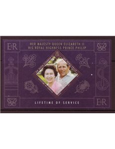 MAN 2011 Queen Elizabeth and Prince Philip, photographs 1 s/s MNH**