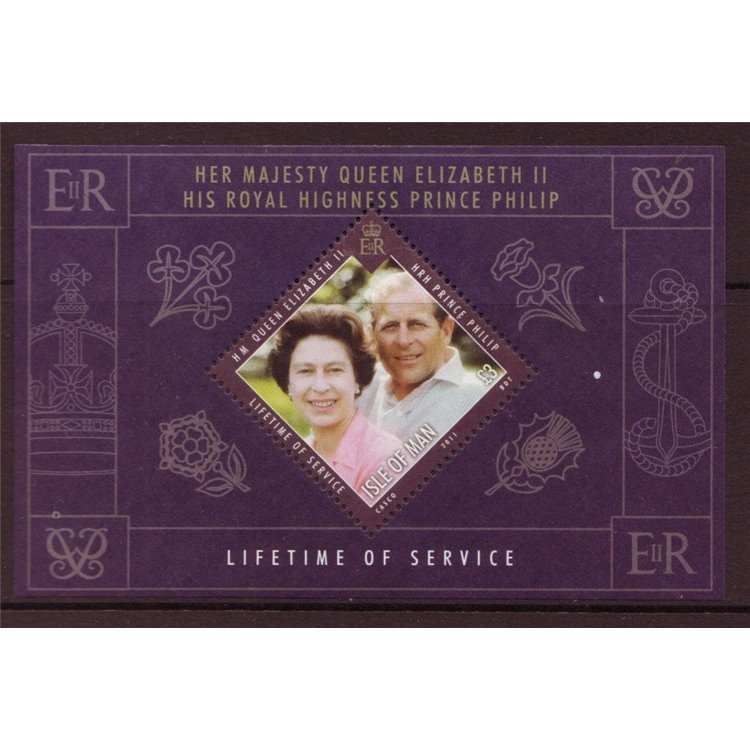 MAN 2011 Queen Elizabeth and Prince Philip, photographs 1 s/s MNH**