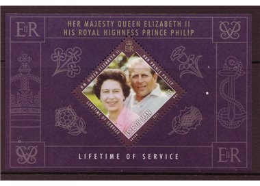 MAN 2011 Queen Elizabeth and Prince Philip, photographs 1 s/s MNH**