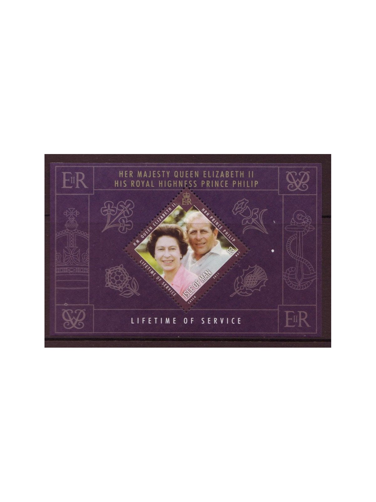 MAN 2011 Queen Elizabeth and Prince Philip, photographs 1 s/s MNH**