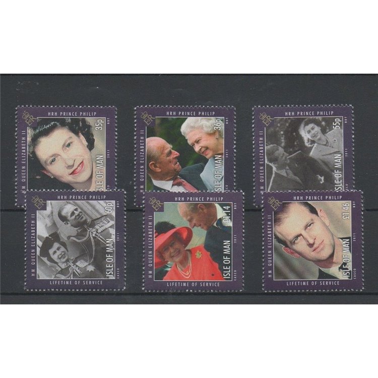 MAN 2011 Queen Elizabeth and Prince Philip 6v MNH**