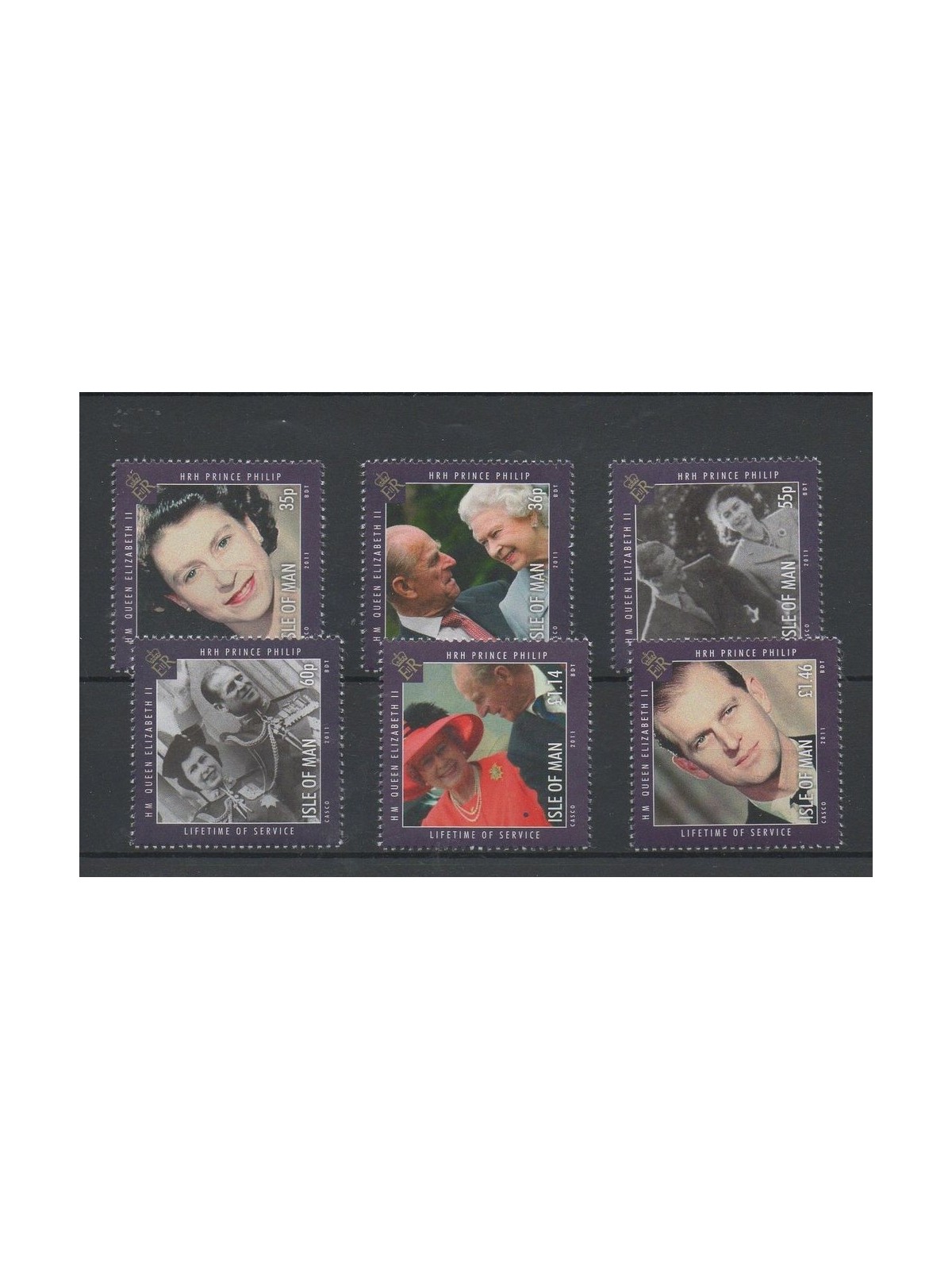 MAN 2011 Queen Elizabeth and Prince Philip 6v MNH**