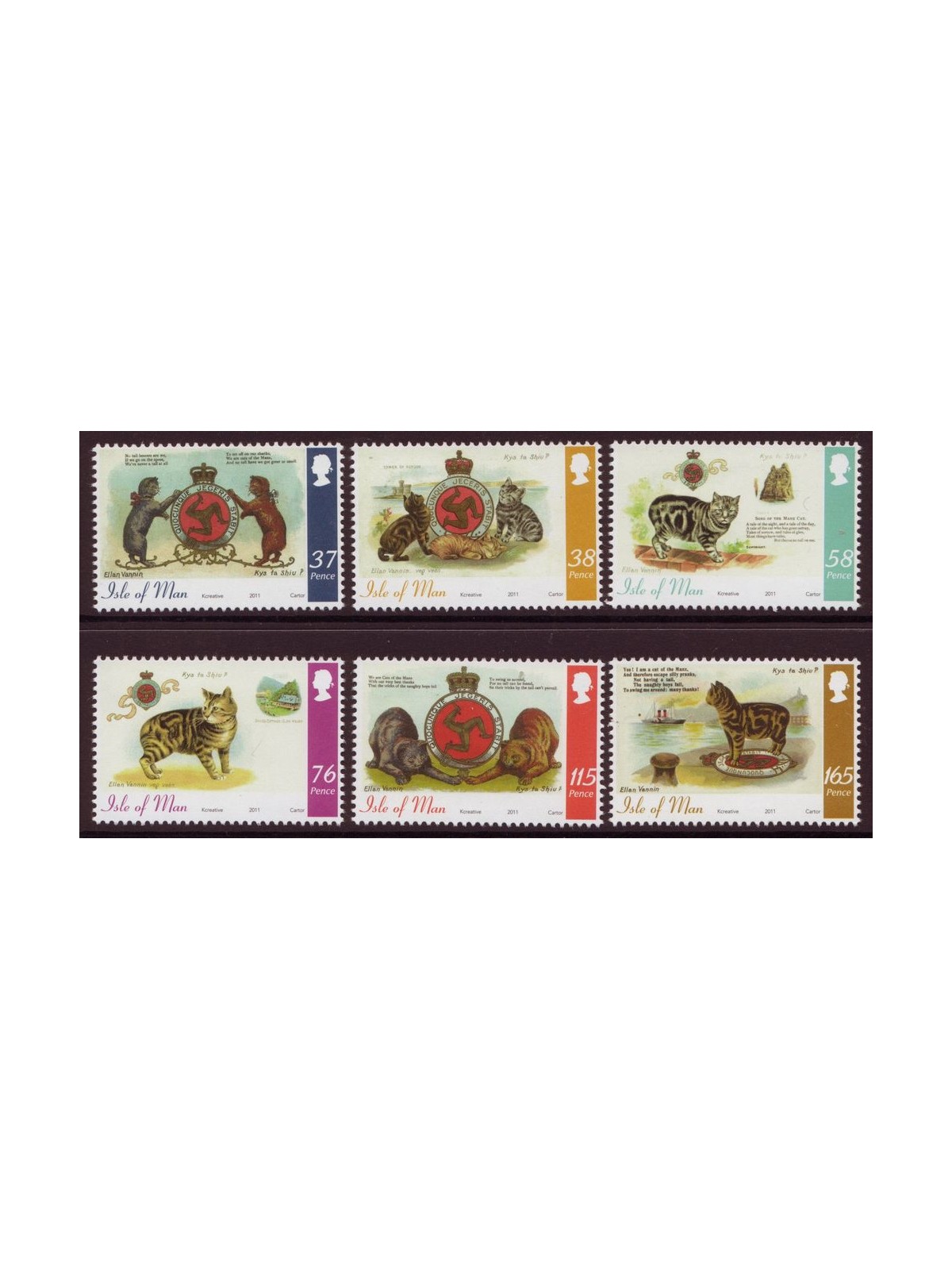 MAN 2011 Gatti di Man 6v MNH**