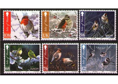 MAN 2011 Birds in Winter 6v MNH**