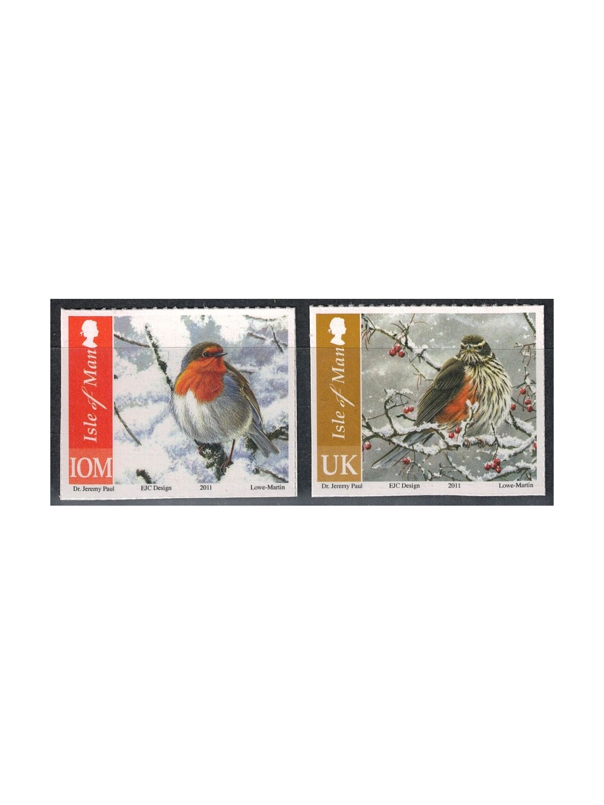 MAN 2011 Birds in winter ad. 2v MNH**