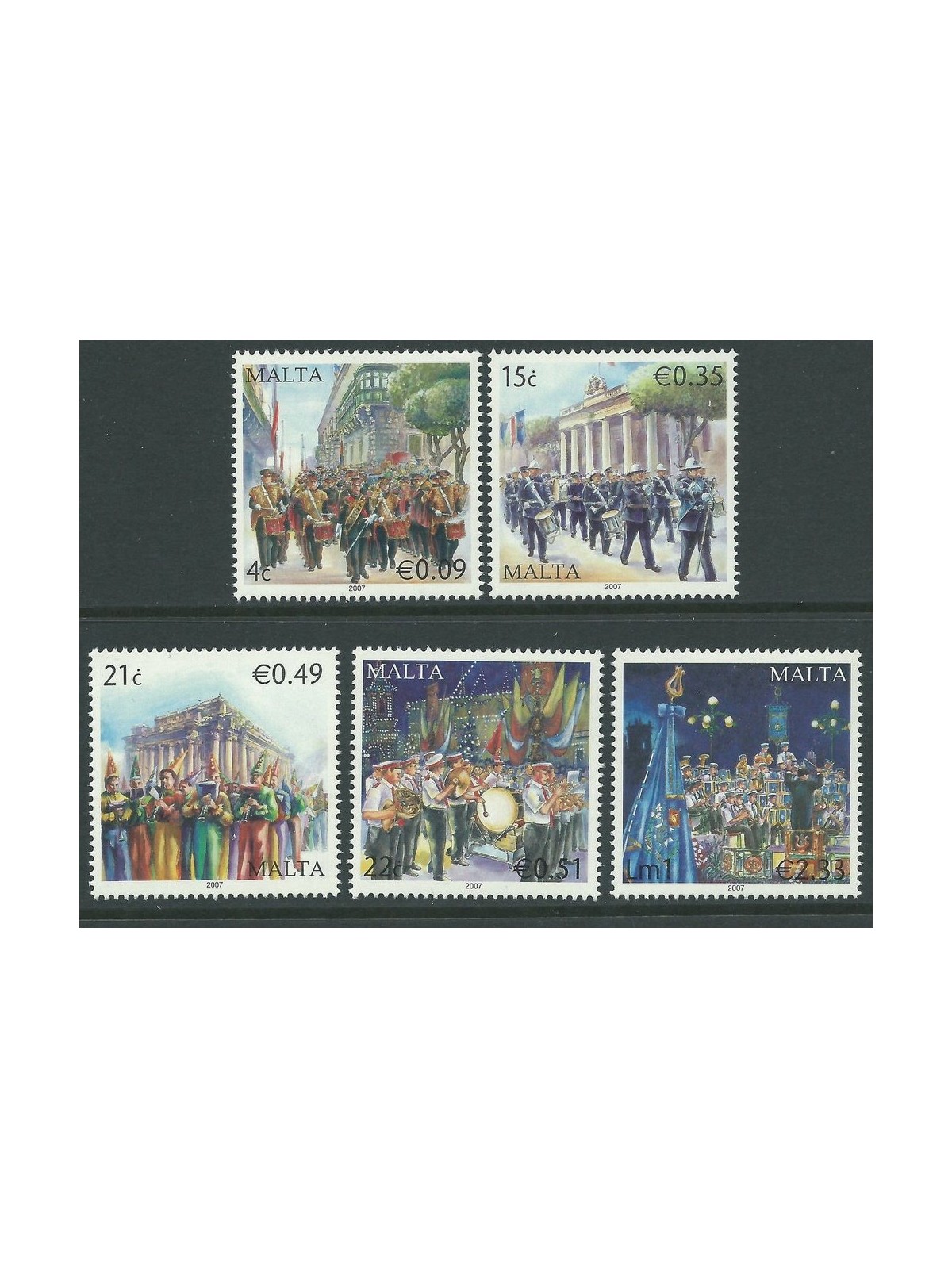 MALTA 2007 Fanfare maltesi 5v MNH**