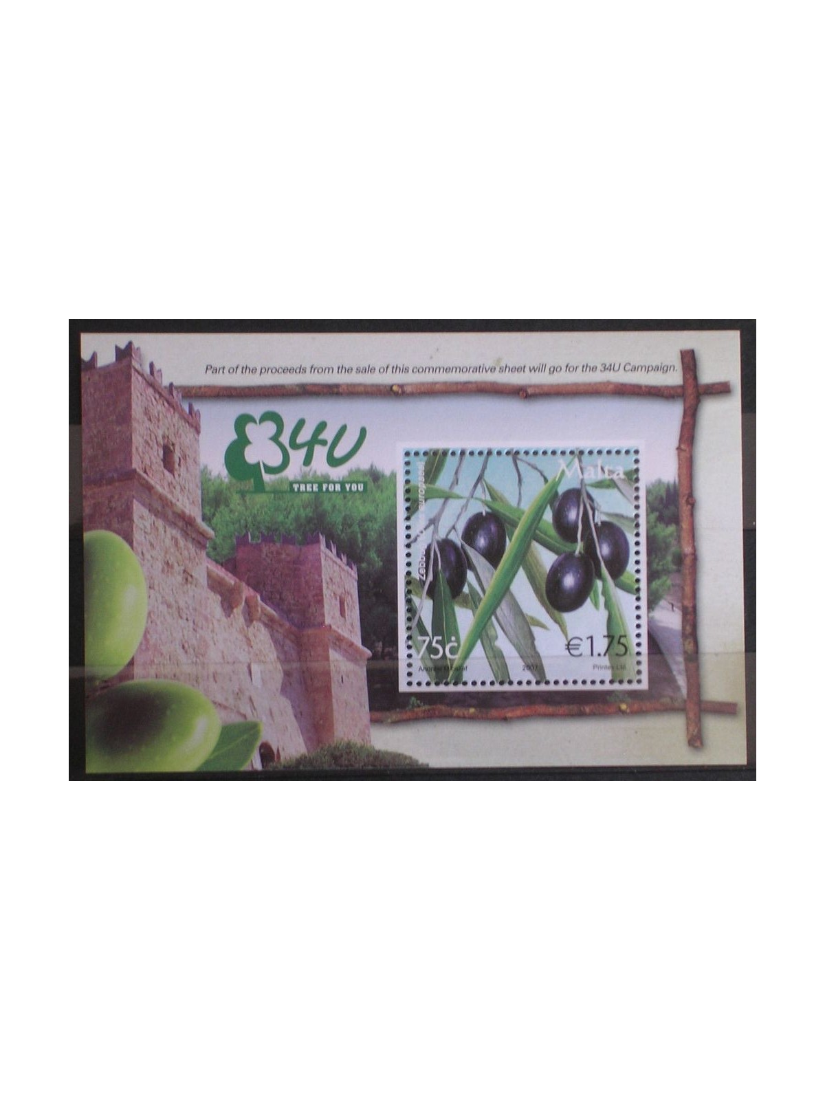 MALTA 2007 34U TREE FOR YOU s/s MNH**
