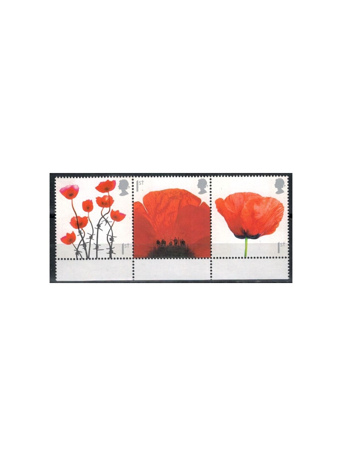 GRAN BRETAGNA 2008 90° fine 1ª guerra mondiale 3v MNH**