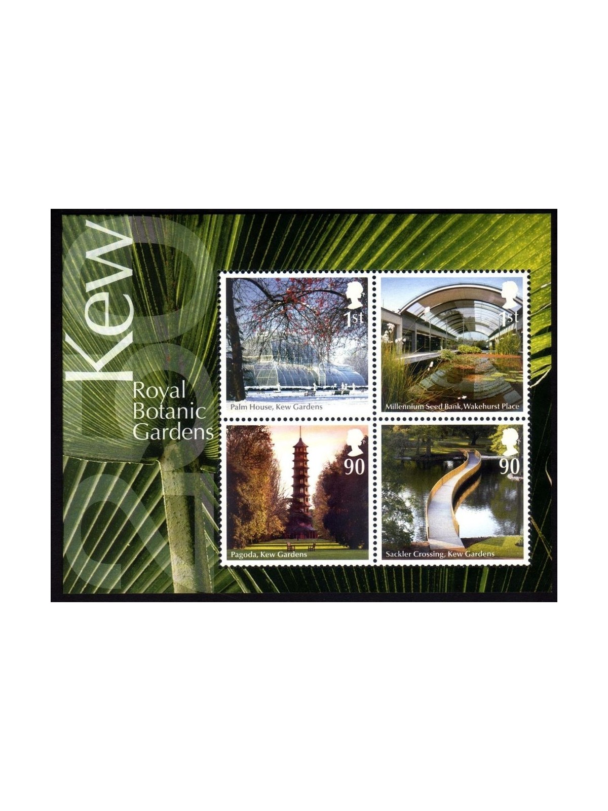 GRAN BRETAGNA 2009 Giardini botanici 1 BF MNH**