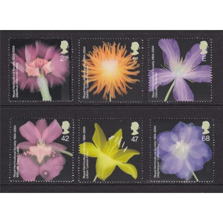 GRAN BRETAGNA 2004 Royal Horticultural Society, fiori 6v MNH**