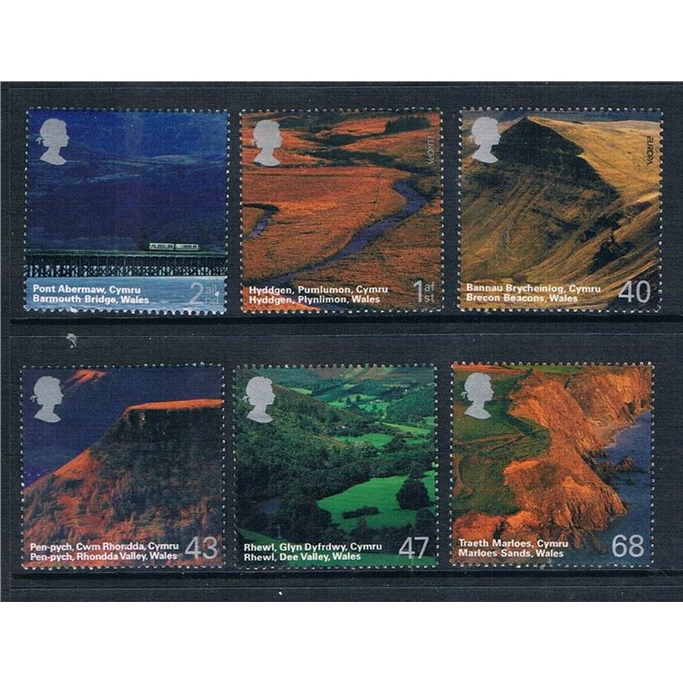 GREAT BRITAIN 2004 Landscapes of Wales 6v MNH**