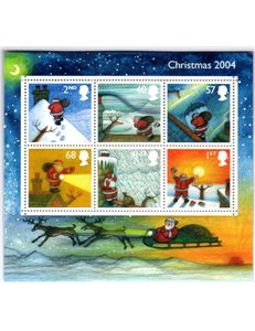 GRAN BRETAGNA 2004 Natale 1 BF MNH**