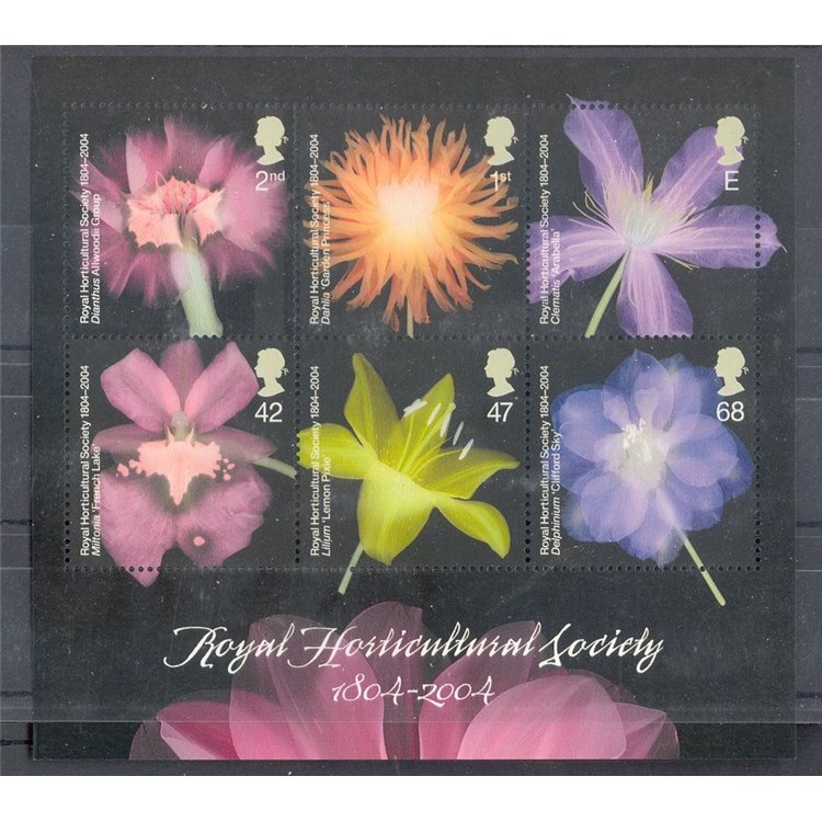 GREAT BRITAIN 2004 Royal Horticultural Society, flowers 1 s/s MNH**