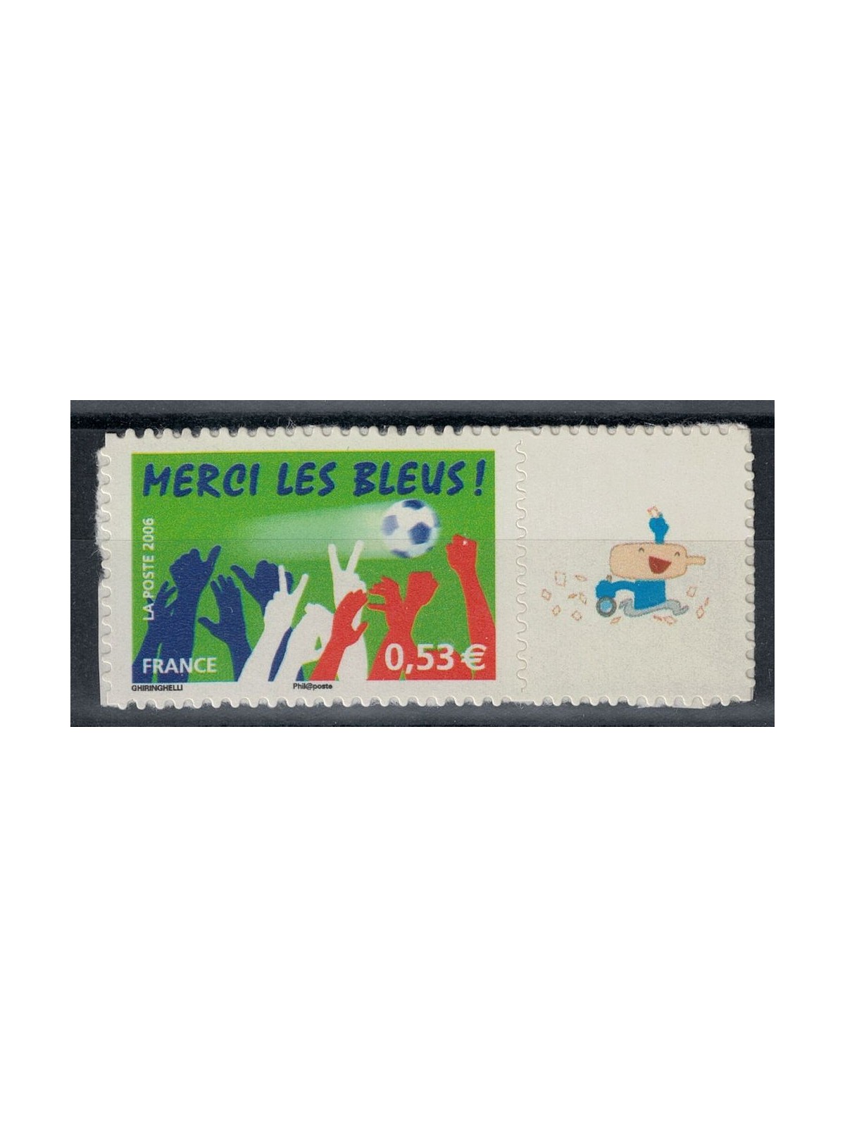 FRANCIA 2006 Merci les Bleus (autoadesivo) MNH**