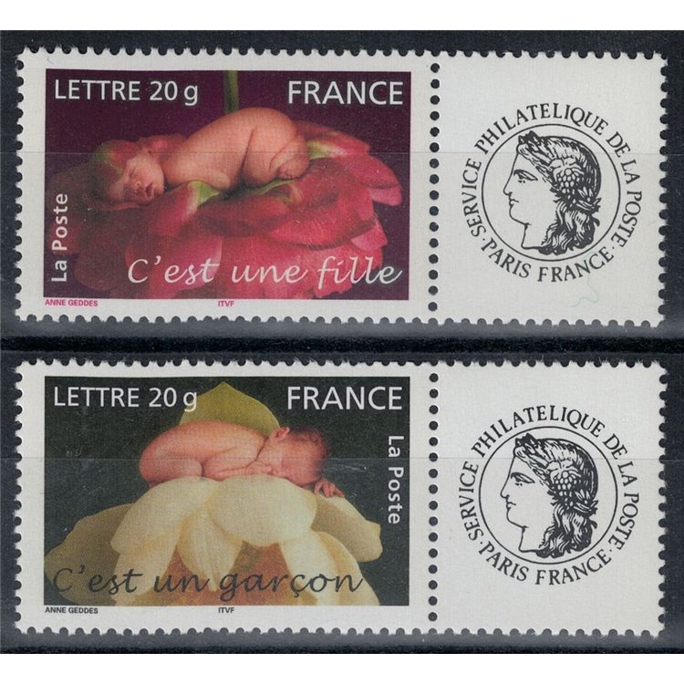 FRANCE 2005 Greeting stamps (male and female) 2v MNH**