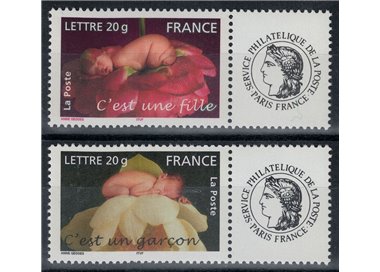 FRANCE 2005 Greeting stamps (male and female) 2v MNH**